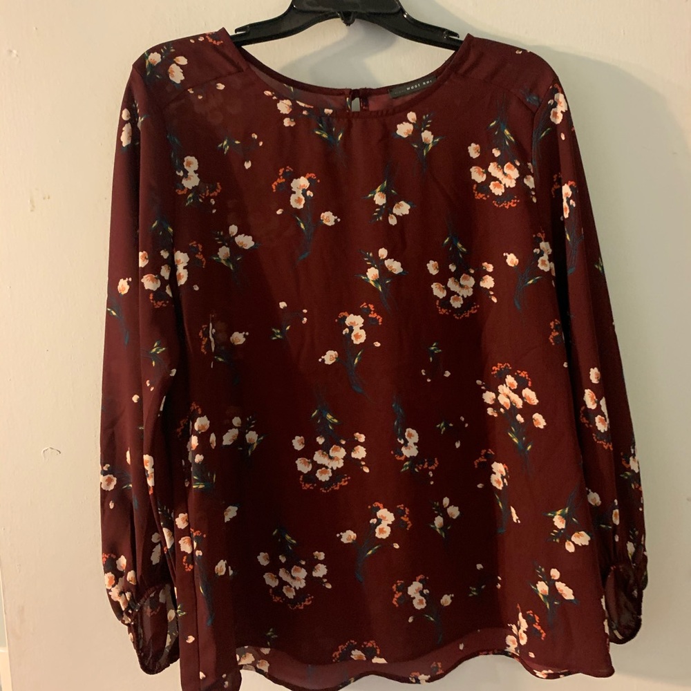 West Kei Floral Crewneck Blouse